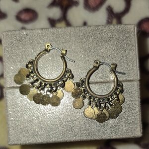 Vintage Bohemian Earrings with Cascading Charms